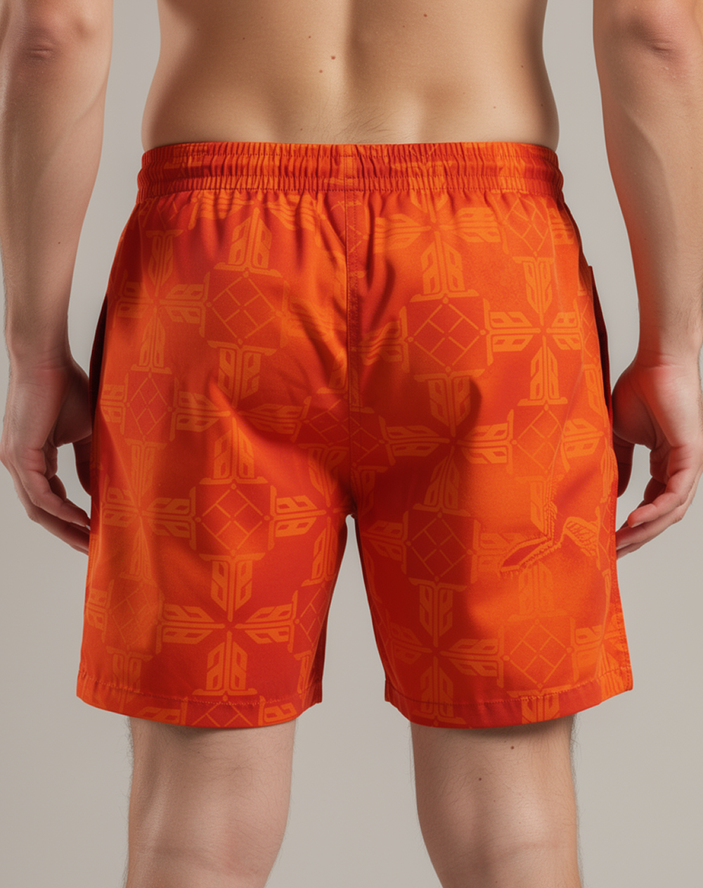 Monogram Swim Shorts - Orange