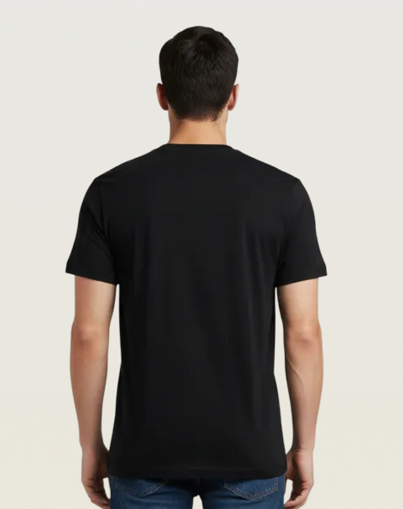 Monogram Pocket Tee - Black/Orange