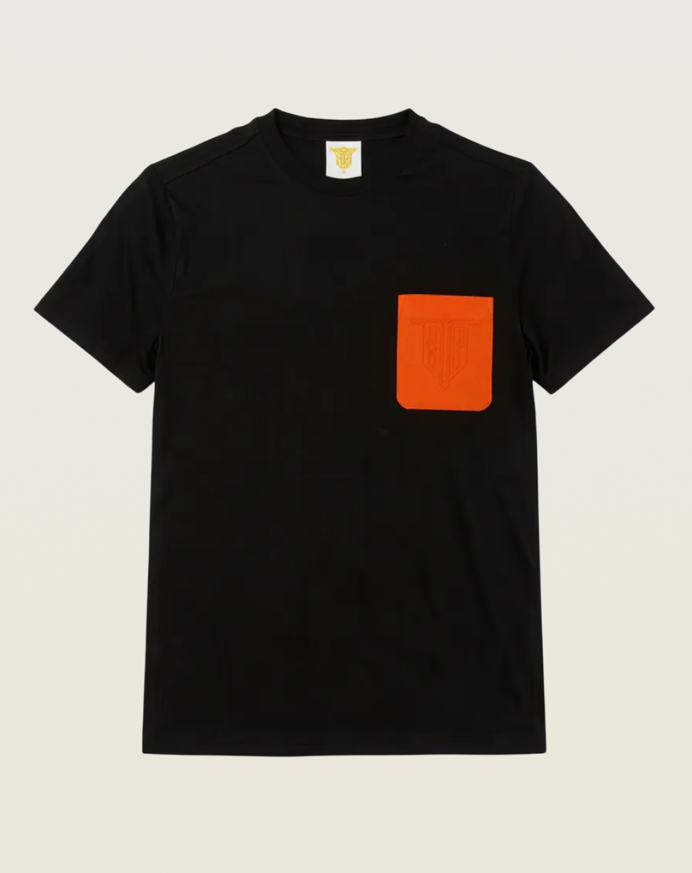 Monogram Pocket Tee - Black/Orange